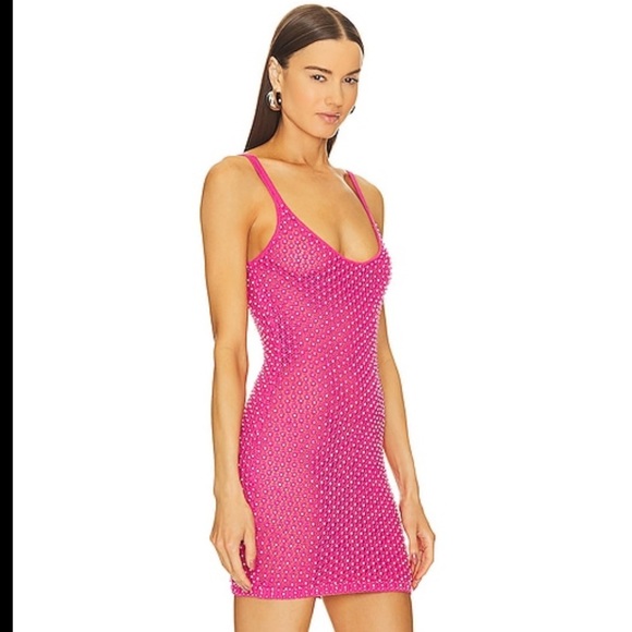 Retrofete Dresses & Skirts - Retrofête Rocco Crochet Dress NWT in Rose Pink